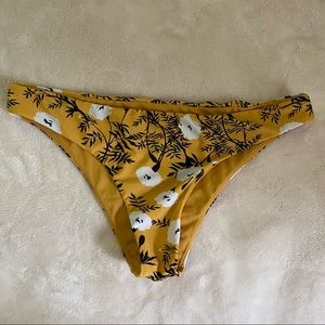 Roxy Yellow Floral Bikini Bottoms